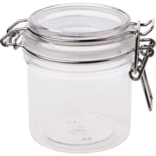 PETP Food Storage Milk Powder Box Clamp Lid Air Tight Sealed Locking Jar Kitchen