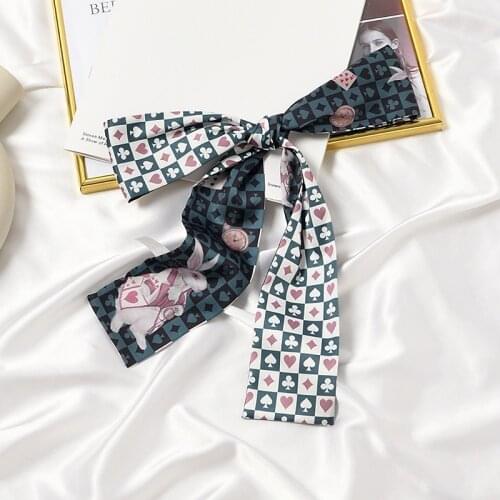Luxury Brand Cat Printed Scarf Women Silk Scarf Bag Skinny Scarves Wrist Towel Foulard Neckerchief Headband For Ladies SJ298
