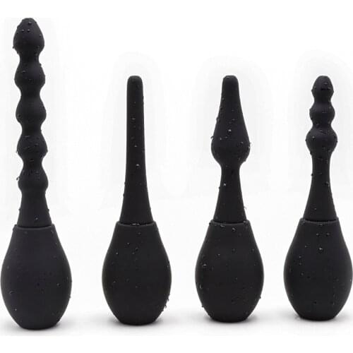 Sex Bondage Medical Silicone Enema Bulb Portable Clean Anal Vagina Douche For Men and Women Flex Nozzle Tip Cleaning Bulb