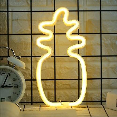 Led Lights Pineapple Shape Holiday Party Decoration Bedroom Night Neon Lights Indoor and Outdoor JDH88