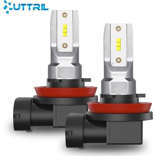 Uttril 2pcs Led H8 H9 H11 9005 9006 HB4 Car CSP LED Fog Lights Headlight Bulbs DC12-24V 1600LM 6000K White Auto Fog Lamp