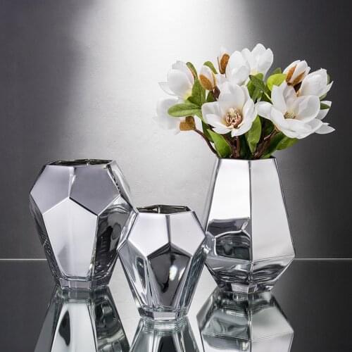 Decoration Nordic Decor Vase Room Decor Gold Glass Flower Vases Terrarium Vintage decoracion salon casa ваза декор дома комнаты