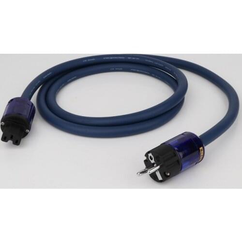 High Quality OCC Copper Power Cable Hifi Audio AC Mains power cord with EU/US Rhodium Plated Power Plug Connector