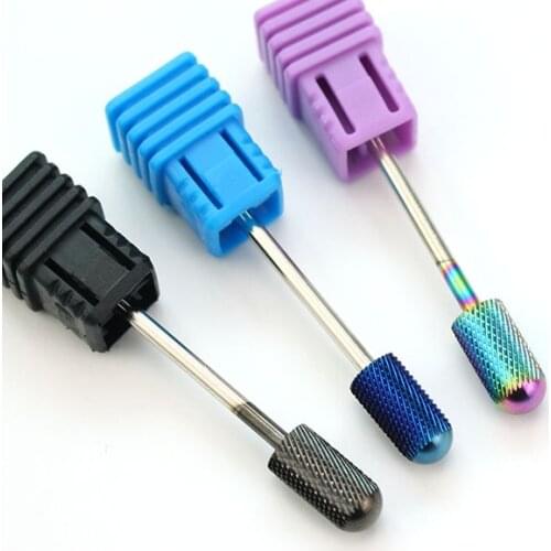 1pcs Rainbow Carbide Nail Drill Bits Tapered Bit Milling Cutter For Manicure Nails Cuiticle Bit Nail Accessories