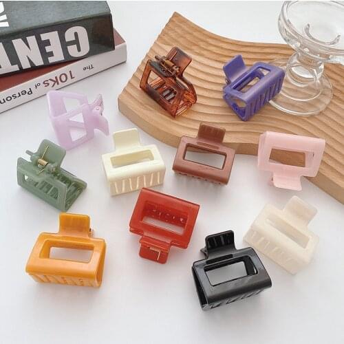 1 Pcs Korean Rectangle Acetate Acrylic Hair Clips Hair Claw Girls Hairpins Crab Claws Clamp Hair Accessories For Women