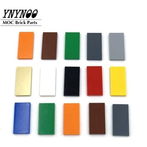 100Pcs/lot Flat Tile 2x4 with Groove MOC Building Blocks Bricks Parts DIY Educational Creative Toys Compatible with 87080 Tiles