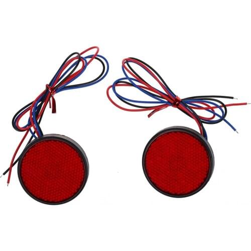 2 x Taillight Round Taillight Brake Light Stoplight Car Red