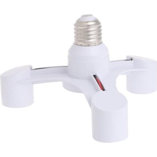 2019 High quality 3In1 E27 To E27 Base Socket Splitter LED Light Lamp Bulb Adapter Holder