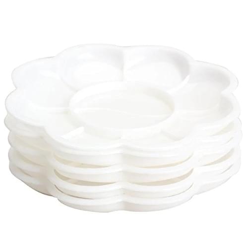 5Pcs Plastic Nail Art Paint Color Mixing Palette Plate Disk Essential Tool