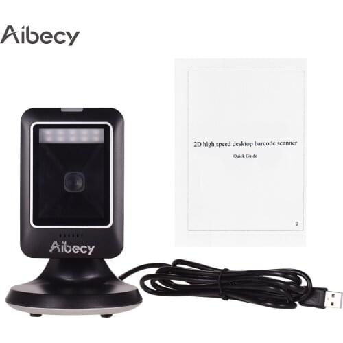 Aibecy MP6300Y 1D/2D/QR Omnidirectional Barcode Scanner USB Wired Bar Code Reader CMOS Read Incomplete Fuzzy Codes