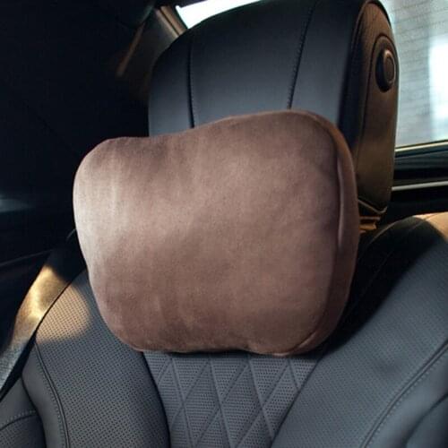 Maybach Design S Class Ultra Soft Natrual Car Headrest Neck Seat Cushion Covers For Mercedes-Benz BMW Audi Toyota Honda