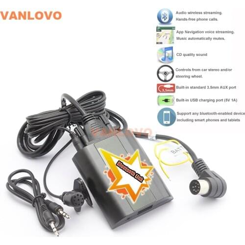 Bluetooth Link Car Kit With Aux-in Interface Adapter for Volvo C70 S40 S60 S80 V40 V70 XC70 HU-series Radio