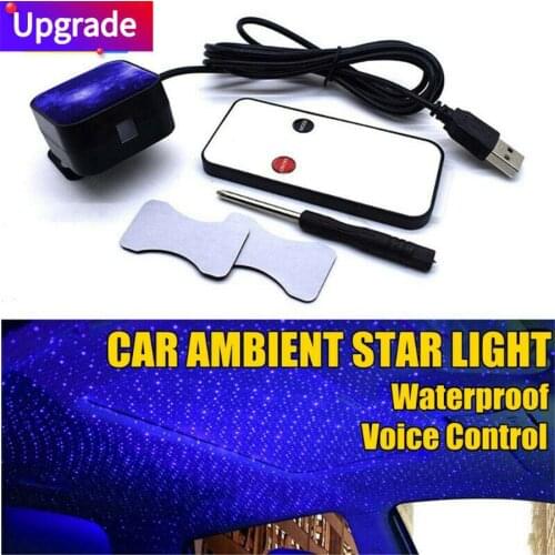 USB Car Lamp Interior Ambient Roof Star Light Starry with Remote Control