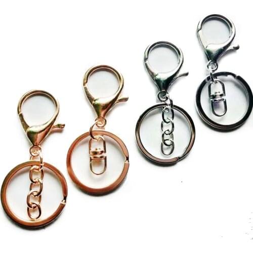 30MM environmental protection key chain color protection plating oil wild lobster buckle DIY jewelry accessories