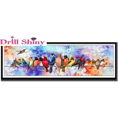 Drill Shiny 5D Diamond Painting animal birds Crystal Needlework Diamond Embroidery Animals Full Diamond Decorative