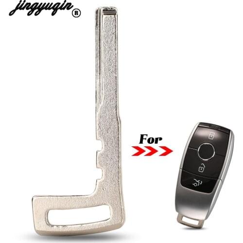 Jingyuqin For Mercedes Benz 2017 E Class W213 2018 S Smart Car Key Blade Emergency Insert Key Fob Replacement