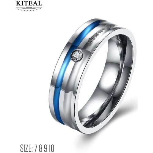 KITEAL Fashion jewellery charms Mens Party Jewelry White size 10 7 8 9 men ring couple ring aneis Wholesale