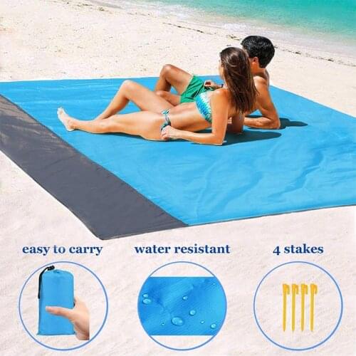 Camping Mat Waterproof Beach Blanket Outdoor Portable Picnic Ground Mat Mattress Outdoor Camping Picnic Mat Blanket 2m*2m*1.4m