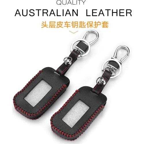 A93 Leather Case For Starline A93 A63 A96 A66 Car alarm Remote Controller LCD Keychain Cover,Car-styling