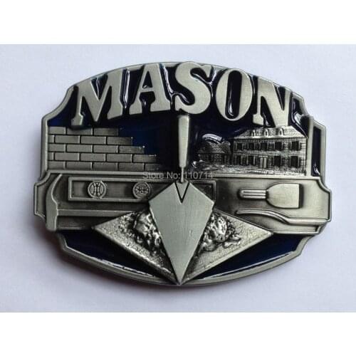 Fashion Mason belt buckle with pewter finish SW-Y10 suitable for 4cm wideth belt with continous stock free shipping