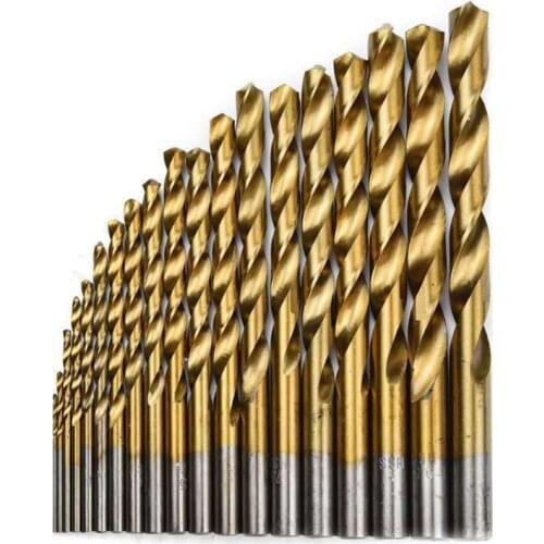 N1HF Wear-resistant Chip Evacuation Suitable for Punching of Various Materials Titanium-plated Straight Shank Twist Drill