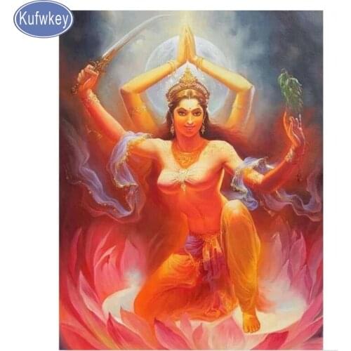 Buddha Cross Stitch Kit DIY Diamond Embroidery woman god Full Square/round Diamond Painting Mosaic Home Decor