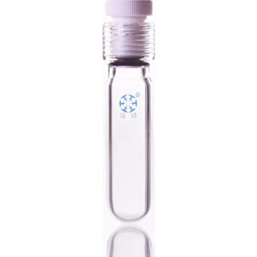 Thick-walled pressure bottle,Capacity 15ml,Outside diameter 25mm,Effective length 70mm,Female thread 25mm with PTFE thread plug