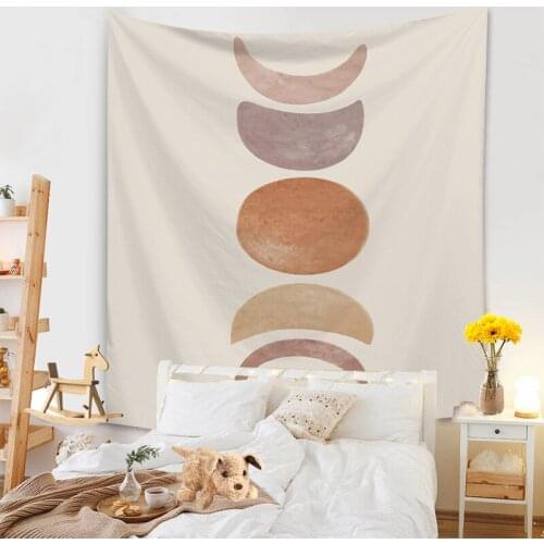 Wall Carpet Psychedelic Tapestry Sun and Moon Boho Decor Farmhouse Homestay Decoration Nordic Mandala Blanket