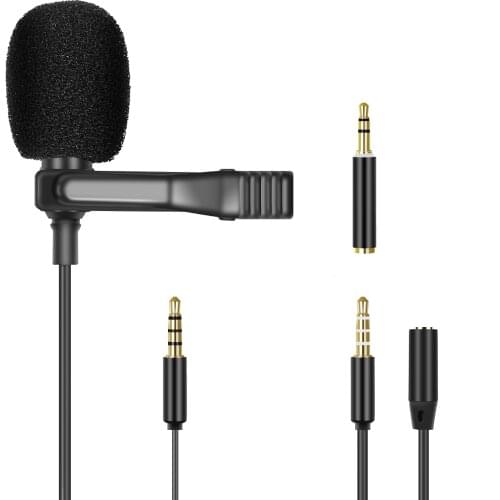 Neewer Lavalier Lapel Microphone, Omnidirectional Plug&Play Microphone for Android Smartphone YouTube,Interview,Video Conference