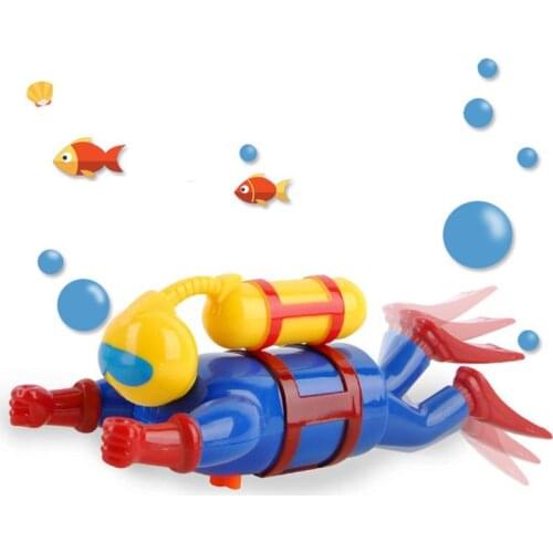 NEW Diver cute Clockwork toy Diving swimming pool Bath toys Diving partner interesting funny Baby best gift for children