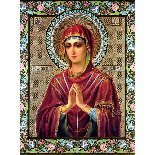 New 5D Diy Diamond Painting crystal Cross Stitch Religion Icon of virgin Diamond Mosaic Needlework Crafts Diamond Embroidery