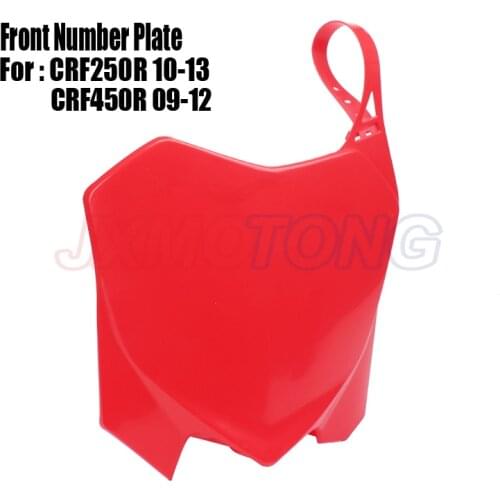 Front Number Plates Name Plate for CRF CRF250R 2010 2012 2013 CRF450R 2009 2010 2011 12 Off road Racing Motocross free shipping