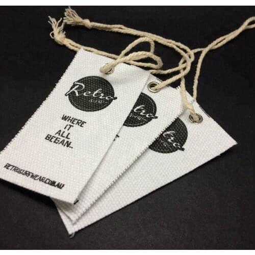 Custom Swing Tags Folded fabric Cloth Hang Tag
