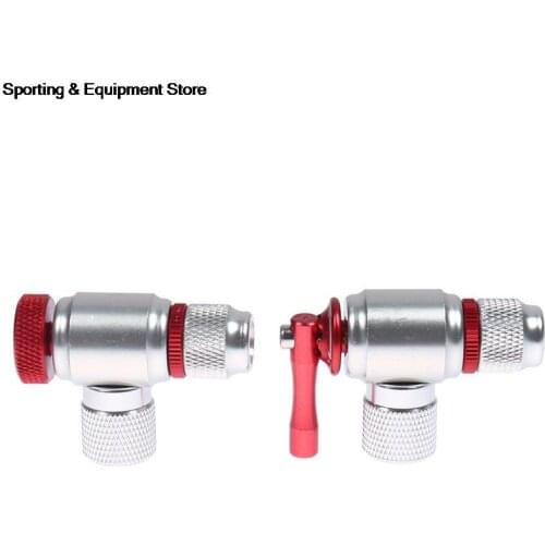Portable Mountain Bike CO2 Cylinder Pump Gas Nozzle Bicycle Fast Inflator Inflatable Head Adapter Riding Emergency Accessories