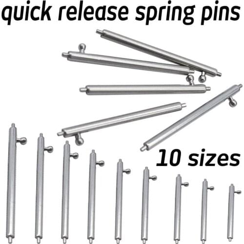 Stainless Steel Watch Strap Quick Release Spring Bar Pins Watch Repair Tool Band Connect Pin 14mm 15 16 17 18 19 20 21 22 24mm