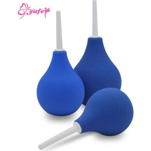 Unisex Anal Shower Silicone Enemator Vaginal Enema Rectal Syringe Anal Rectum Vaginal Cleaner Bidet Accessories 90/160/225ML