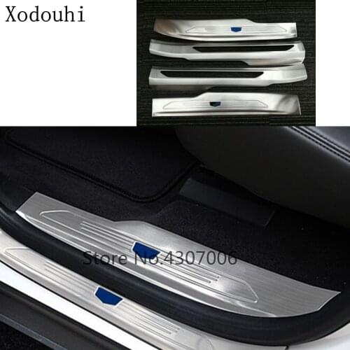 Styling Stainless Steel Pedal Door Sill Scuff Plate Stick Internal Inside Threshold For Cadillac XT5 2017 2018 2019 2020 2021