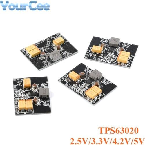 TPS63020 Power Supply Module Low Ripple Automatic Step Up Step Down Buck-boost Board Module 2.5V 3.3V 4.2V 5V Lithium Battery