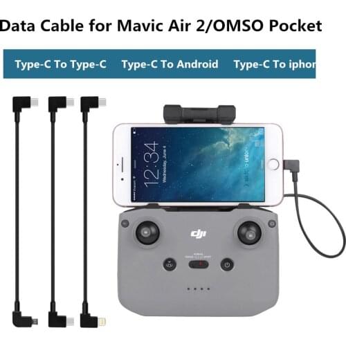 Type-C USB IOS Android Cable For Mavic Air 2/Mini2 Micro Data Cable For OMSO Pocket Remote Controller Tablet Drone Accessories