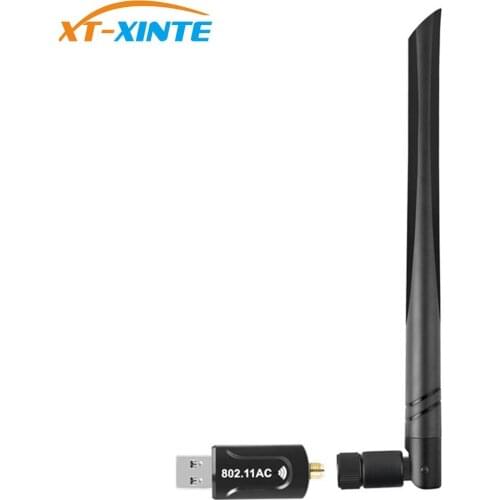 XT-XINTE USB3.0 WiFi Adapter 1200Mbps USB 3.0 Dual Band 2.4GHz 5.8GHz 5dBi Antenna USB External RTL8812 Wireless Network Card