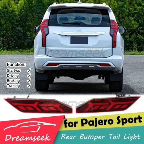 LED Rear Bumper Tail Light for Mitsubishi Pajero Sport / Montero Sport 2020 2021 Brake Lamp with Dynamic Sequential Turn Signal