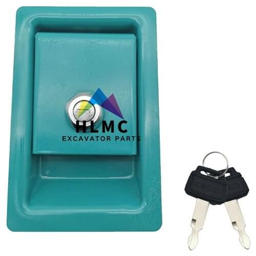 Excavator parts Side door lock cover hydraulic pump door lock green color For KOBELCO Side Cover Lock