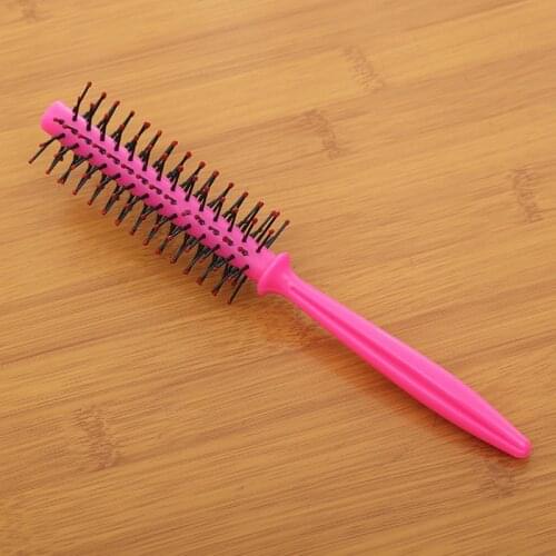 1pc New Round Hair Comb Curling Hair Brushes Curly Salon Styling Tools Hairbrush Massage Plastic Roller Straight Hairdressing