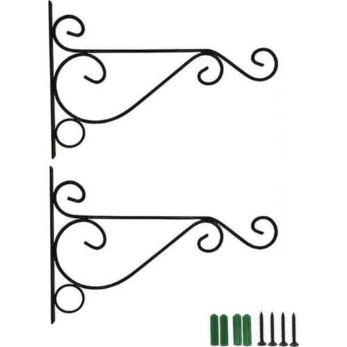 1PC Hanging Plants Bracket European Style Wall Planter Hooks Flower Pot Iron Lanterns Hanger for Garden Outdoor Indoor Patio