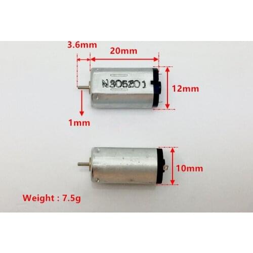 10pcs/lot, Brand new 1.5V~12V N30 micro DC motor 20*12*10mm quiet metal brush