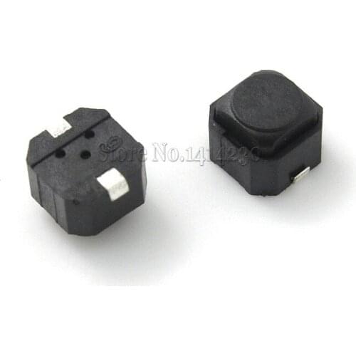 100Pcs Silent Tact Switch 6*6*5mm 6x6x5mm smd Silicone Button Switch Touch Switch height 5mm