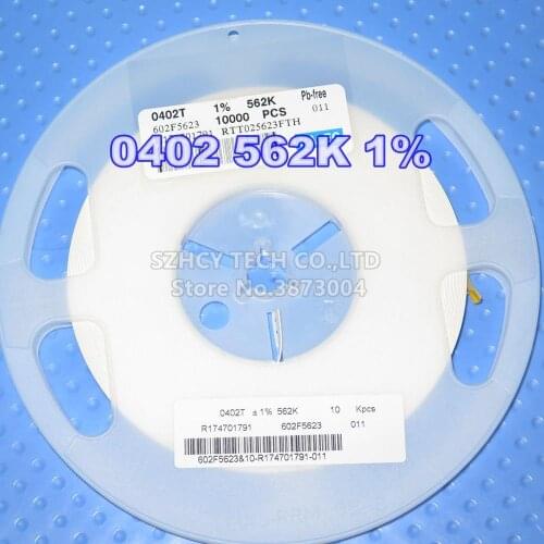 10000Pcs 0402 562K 1% RTT025623FTH New and origianl