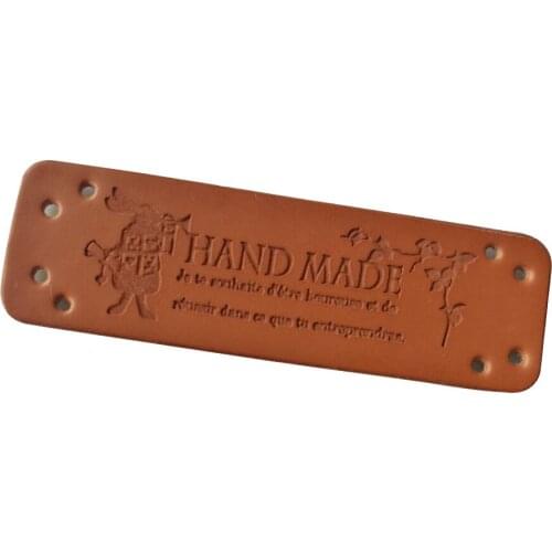 4 Options Pu Leather Sewing Accessories for Gift Bag Win-Win Handmade Labels for Clothing Hand Made Leather Tags for Hat