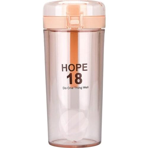 400ml trend digital plastic lid shake autumn plastic cup outdoor portable student portable sports water cup cute cup