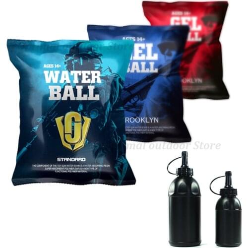 7.4mm 10000pcs Extra Hard Gel Ball Hardened Crystal Bomb For Water Toy Gun Accessories BL/WH/OR